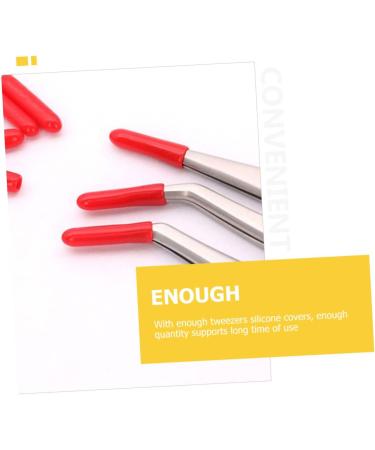 Minkissy 480 STK Twilight Gunshurze Eyelash Tweezers with Silicone Protective Covers - Slipproof Red 4 Packs - International Shipping Available - Buy Online on GoSupps.com