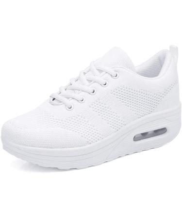 Sistke Women's Outdoor Sneakers - Lightweight Breathable Plateau Sports Shoes - Mesh Running & Street Shoes in Black (Size 36 EU) - Buy Online on GoSupps.com