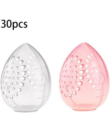 Qyrugcxs Sponge Storage Box Makeup Powder Puff Empty Egg Shaped Transparent Powder Puff Makeup Storage Box - Buy Online on GoSupps.com