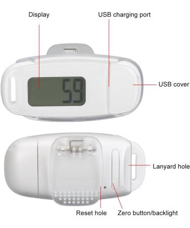 Tyenaza Precise Pedometer & Step Counter - Large Digital Display for Travel & Sports (White) - Buy Now! - Buy Online on GoSupps.com