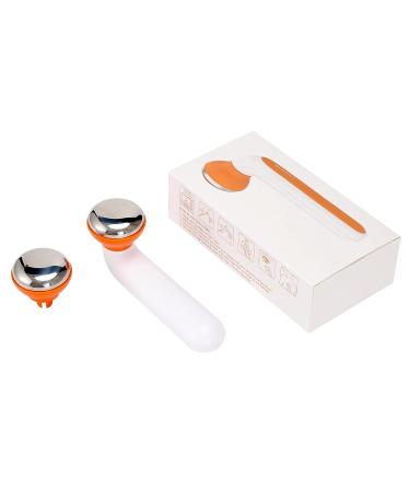 Ice Roller for Face & Eye with Replaceable Head - Reduces Puffiness, Pain Relief, Migraine - Orange - Buy Online on GoSupps.com