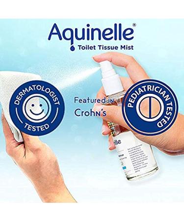 Aquinelle Toilet Tissue Mist Gift Set - Eco-Friendly Non-Clogging Alternative to Flushable Wipes - 2 Pack Ocean Breeze 3.25 oz - Simply Spray On for Freshness - Buy Online on GoSupps.com