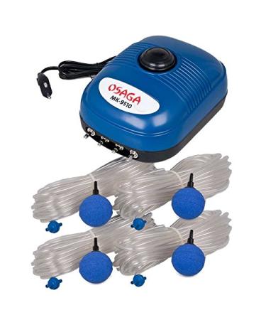 Osaga MK series pond and aquarium aerator - set with adjustable air pump complete set (Set MK-9510)