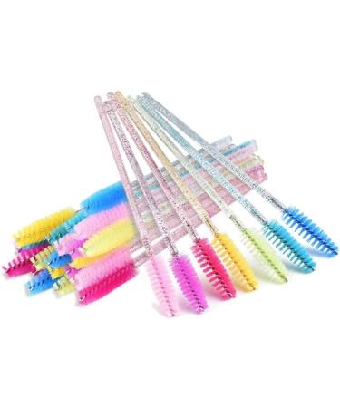 100 Pcs Disposable Mascara Wands Eyelash Brush Spoolies - Pink + Black | for Eyebrow & Lash Extension - Buy Online on GoSupps.com
