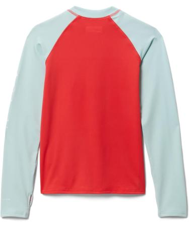 Columbia Kids' Sandy Shores Long Sleeve Sunguard - Red Hibiscus/Icy Morn - Large - Buy Online on GoSupps.com