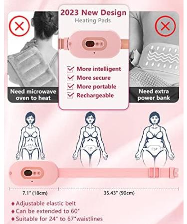 Portable Cordless Vibrating Menstrual Heating Pad for Cramps | Small USB Heat Pad Waist Belt | Period Pain Relief Simulator | Gifts for Women | Pink - Buy Online on GoSupps.com