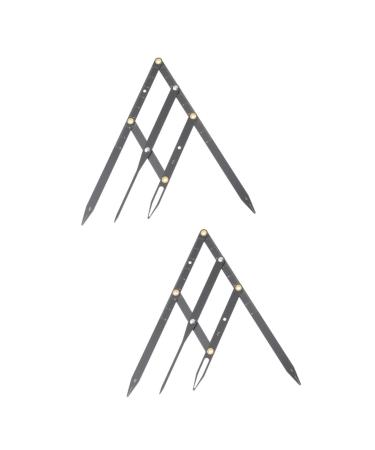 FRCOLOR 2pcs Eyebrow Scale Eyebrow Positioning Diy Ruler Eyebrow Microblading Ruler Gold Second Generation 1 count (Pack of 1) Blackx2pcs