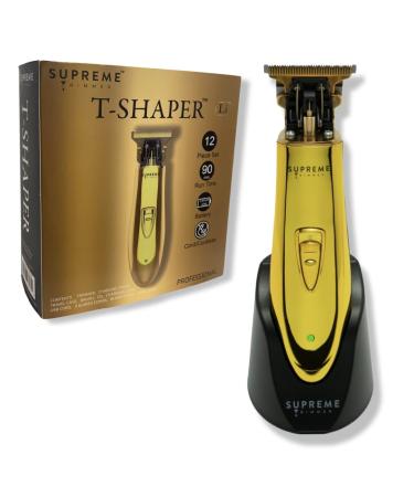 Trimmer for Men by SUPREME TRIMMER ST5200 Professional Barber Hair Trimmer Cordless Clipper Liner Beard Trimmer - Gold T-Shaper Li