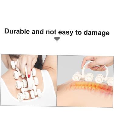 FOMIYES 2 STK Mon Drover Massage Roller - Eco-Friendly Hand Massager for Holz Therapy & Maderoterapia - 18.5x9.5cm White Balls - Buy Online on GoSupps.com