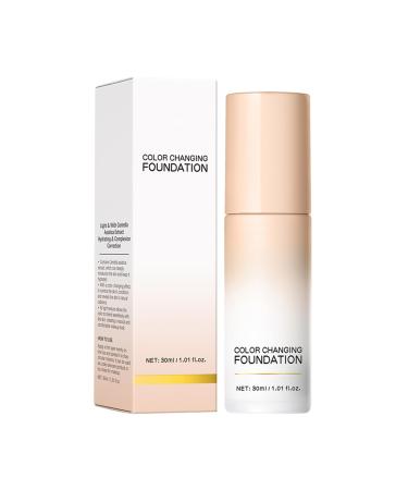 JINGLING JINGLING Color-Changing Foundation 30ml Matching Foundation for Travel Dates Commutes Meetings and Evenings