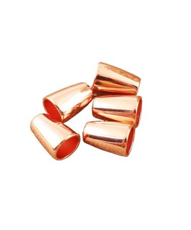 Hole Cord Lock Stopper spring buckle Cord Locks 18 Pcs Craft Metal End Tips Cord Locks Cord End Buckle Cap Rope Buckle Connector Buckle Replacement(Rose Gold) 5mm*8mm*13mm Rose Gold