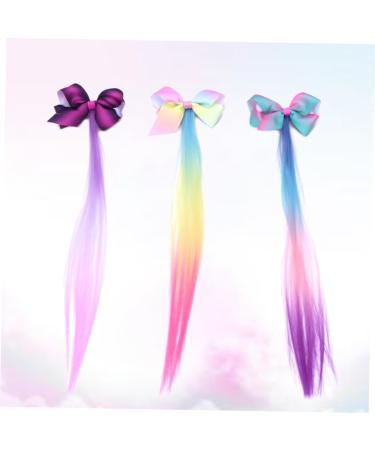 FRCOLOR Kids bow hair s hair s for kids Gradient hairpins Periwig hair s color wigs girl hair s girls' hair s headdress for girls toddler ribbon issue card top Ribbon - Buy Online on GoSupps.com