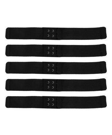 Minkissy 5pcs adjustable elastic band with hook for wigs 3.2cm loose black wig grips for girl woman lady