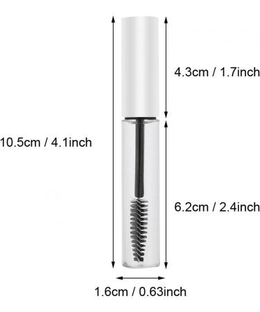 Tube de Mascara Vide avec Baguette pour Cils Contenant de cr me Vide Durable Non Toxique respectueux de l'environnement Bouteille l g re de Petite Taille 5 Couleurs 10 ML(Couverture Blanche) - Buy Online on GoSupps.com