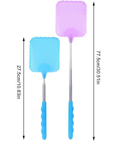 Adjustable Fly Swatter Telescopic Fly swatter Stainless Iron Metal Steel Fly mosquiito swatter Square Head Long Handle mosquiito kiiller and Fly swatter - Buy Online on GoSupps.com