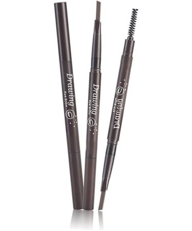 Balacoo 3pcs 2 1 Eyebrow Pencil Black Eyebrow Pencils Eyebrow Pencil Brush Written To Rotate Five Colors 1 count (Pack of 1) As Shownx3pcs - Buy Online on GoSupps.com