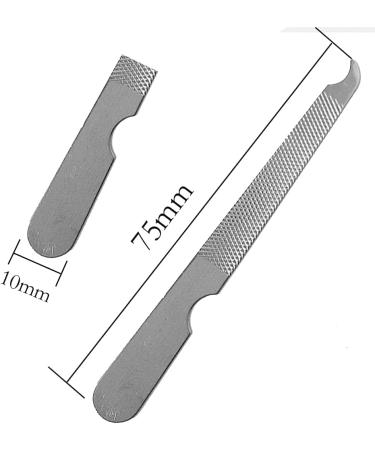Nail File Stainless Steel Double Side Nail File Silver Stainless Steel Double-Sided Nail File Trim Manicure Tool for Hand and Foot Care in Nail Salon Silver - Buy Online on GoSupps.com