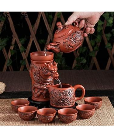 Teapot Zisha Tea Set Set Handmade Kettle Purple Clay Drinkware Suit Tieguanyin Travel (Color : As Shown Size : One Size) - Buy Online on GoSupps.com