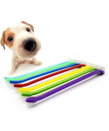 GRIRIW 2pcs Cat Dog Toothbrush Dog Teeth Cleaning Mouth Care Wash for Dogs Toothbrushes Toothpaste