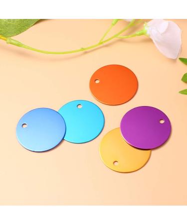 Milists 25 Pack Aluminum Alloy Round Blank Tags for Pet DIY - 3.5cm (1.4in) - Ideal Traction Rope Accessories - Buy Online on GoSupps.com