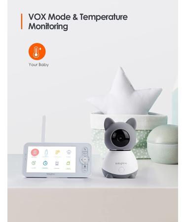 BabyTime 5 Video Baby Monitor with 1080P Camera, Night Vision, Two-Way Audio & Smart Nursery Mode - Beige (2 Piece Set) - Buy Online on GoSupps.com
