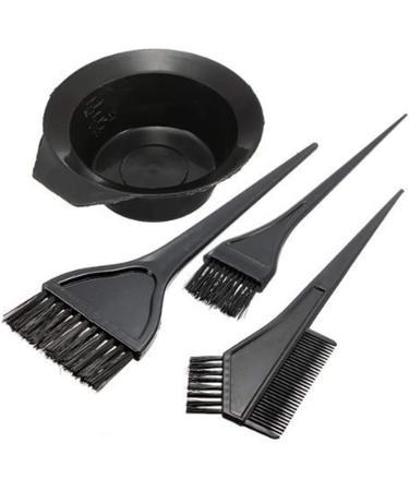 4 Pcs Black Plastic Dyeing Bowl Comb Kit Professional Salon Hair Coloring Dyeing Kit Dye Brush Comb Bowl Tint ToolHair color bowl comb brush kit black 4 piece set Durable and Useful Durable - Buy Online on GoSupps.com