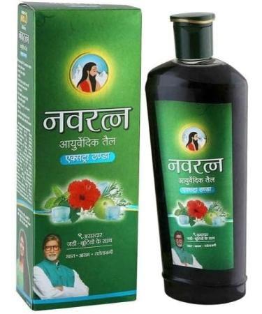 Navratna Ayurveda Oil Extra Cool - 200ml | Head Massage Hair Care & Stress Relief | Buy Online Internationally - Buy Online on GoSupps.com