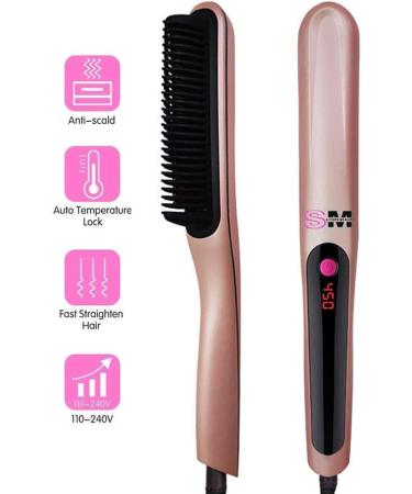 Buy Hair Straightener Comb - Ceramic Tourmaline Ionic Flat Iron & Beard Brush | SM LITERS BEAUTY - Fast International Shipping - Buy Online on GoSupps.com