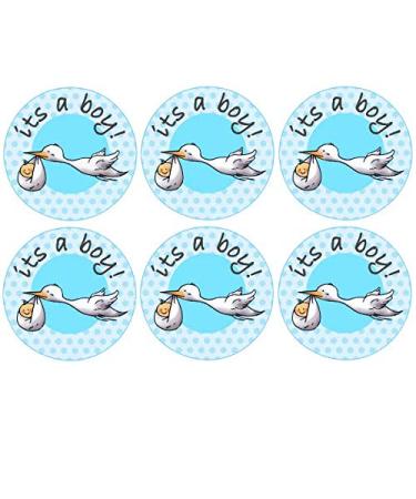35 x Pre Cut "its a Boy" Stork Baby Shower Cup Cake - Fairy Cake Toppers/Decorations Edible Wafer Paper - Buy Online on GoSupps.com