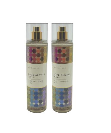 Bath and Body Works LOVE ALWAYS WINS Fine Fragrance Mist - PACK OF 2 - NEW PACKAGING - 2023 LIMITED Edition