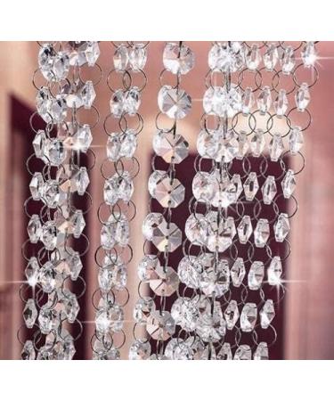 VOVOV 20FT Clear Crystal Garland Chandelier Octagon Beads - Elegant Beaded Trim for Decor - Buy Online on GoSupps.com