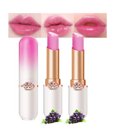BINGBRUSH 2 Pcs Grape Color Changing Lipstick Lip Tinted Queen  PH Mood Long Lasting Labiales Moisturizer Lip Gloss Lip Balm Tinted Magic Lip Stain Glossly Makeup Lipstick Set for Women 2 Count (Pack of 1) 2 Pcs Grape li... - Buy Online on GoSupps.com