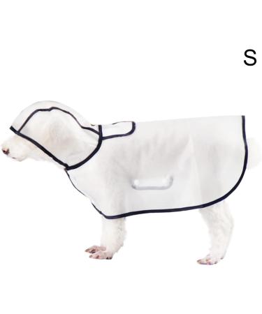 Lazyspace Hundred Coat - Transparent Waterproof Pet Rain Jacket for Small & Medium Dogs | Lightweight Doggy Rainwear in S White - Buy Online on GoSupps.com