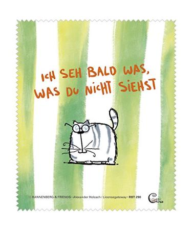 Glasses cleaning cloth - cat - "Catzz - I see something" 15x18cm