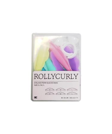 Amber Lash Rolly Curly Rods Set with Glue Rings and Y-Shape Applicator for Eyelash Lifting/Lash Perm (Color 5 Sizes)