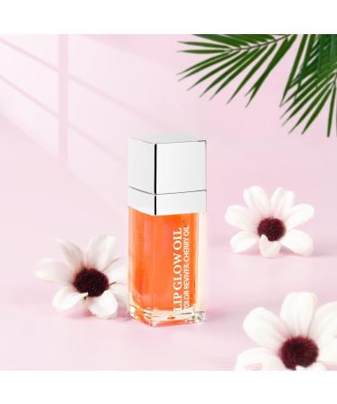 AOOWU Plumping Lip Oil Tint - Coral Orange | Moisturizing & Long-Lasting Lip Hydrating Gloss for Women - Buy Online on GoSupps.com