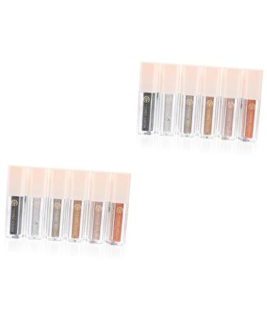 Beavorty Make Up Accessories 12 Pcs Eye Shadow Set Eyeshadow Korean Eye Glitter Liquid Eye Shadow Cosmetics Miss Pearlescent 1 count (Pack of 1) As Shownx2pcs