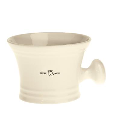 Edwin Jagger Porcelain Shaving Bowl with Handle (Imitation Ivory)