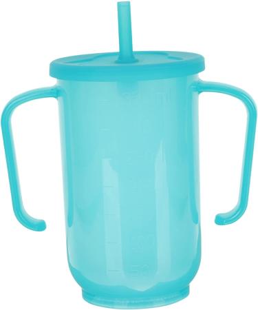 Luxshiny 2pcs Tumbler Care Lid with Handles and Straw | Water Proof | Elderly & Disabled Nursing | Bedridden Feeder | Bluex2pcs 15x12cmx2pcs - Buy Online on GoSupps.com