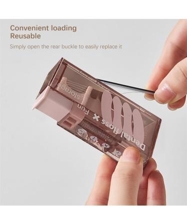 Automatic Portable Dental Pic | Travel Tooth Floss Carrier Case | Holds 10 Dental Floss Picks | Push Button Design | Pink - Buy Online on GoSupps.com