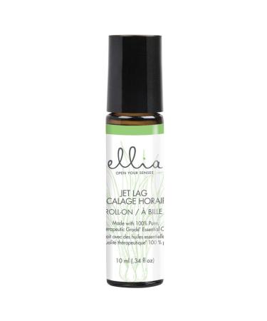Ellia Essential Oil Roll-On | Jet Lag Blend| 10ml 100% Pure Therapeutic Grade Jet Lag 0.34 Fl Oz (Pack of 1)