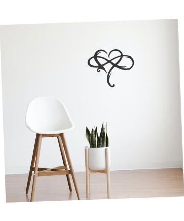 Cabilock 1pc Iron Pendant Home Decor Love Sign Plaque Iron Love Sign Heart Wall Hanging Ornament Household 45x39cm Black - Buy Online on GoSupps.com