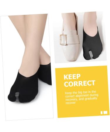 Invisible Boat Socks for Men & Women | Bunion Correcting Sock Adjusters | Polyester Fiber | Black | 1 Pair - Buy Online on GoSupps.com