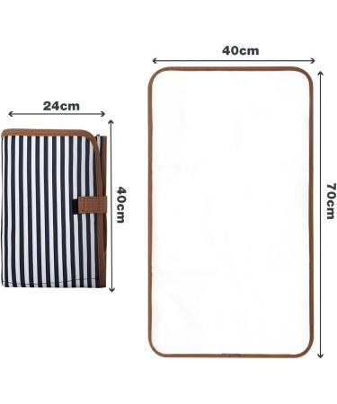 Lekebaby Portable Changing Mat Nappy Changing Mat Foldable Baby Changing Mat Travel Changing Mat Portable Baby Change Mat Blue Striped Blue Stripes - Buy Online on GoSupps.com