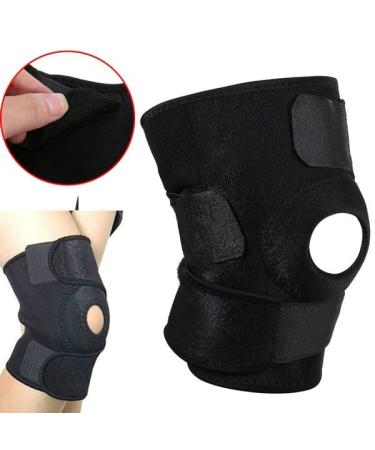 GoGadget-Zone Adjustable Knee Brace Support for Meniscus Tears and Joint Injuries - Neoprene Open Patella, Compression Stabilizer for Pain Relief - Black - Buy Online on GoSupps.com