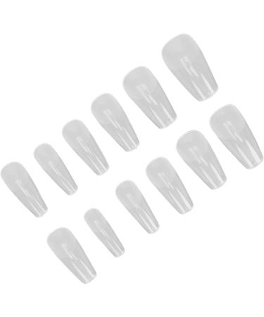 Nail Tips Multi-Size Breathable False Nail Tips Semi-Frosted Ultra-Thin for Salon (12#) - Buy Online on GoSupps.com