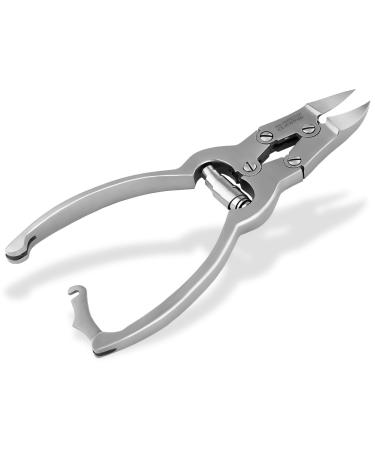 Foot nail pliers with double gear made of stainless steel for strong thickened toenails