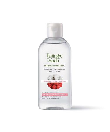 Bottega Verde beauty extracts-micellar eye make-up remover-raspberry cotton milk-effective and gentle-also for sensitive eyes (100 ml)