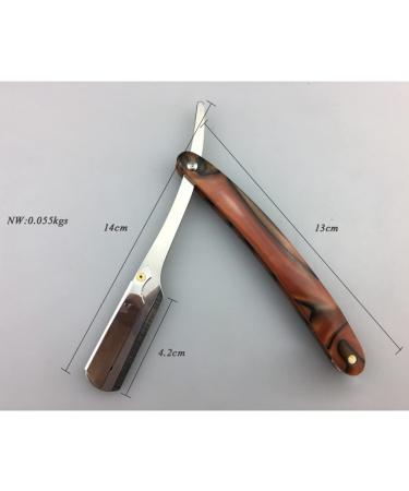 Frcolor 2-Pack Collapsible Straight Razors - Stainless Steel Hairdressing Razor with Wooden Handle - Premium Quality Barber Blades for Men - Buy Online on GoSupps.com