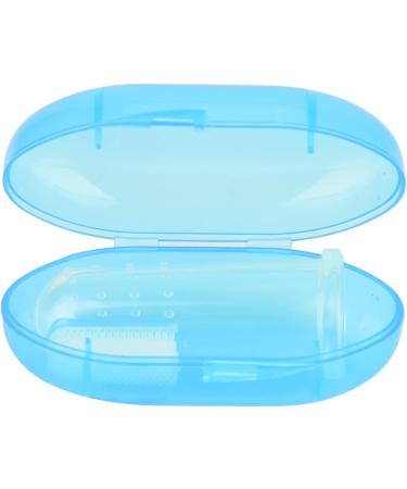 Baby Toothbrush Silicone - Safe Finger Tooth Cleaner for Children - Includes Storage Box (White/Blue) - Buy Online on GoSupps.com